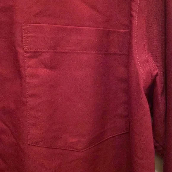 ST. JOHN’S BAY Mens Button Down Shirt Burgundy L Large $40 NWT lcsr - Picture 7 of 11